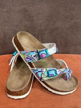 Viking  Comfort Revolution Paisley Pattern Double-Strap Sandals Size 38/8